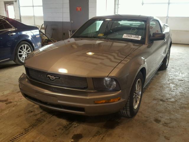 1ZVFT80N255249743 - 2005 FORD MUSTANG GRAY photo 2