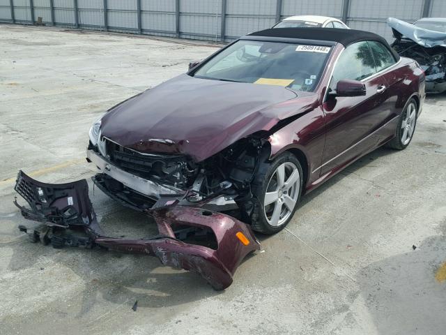 WDDKK7CF8BF087597 - 2011 MERCEDES-BENZ E 550 MAROON photo 2