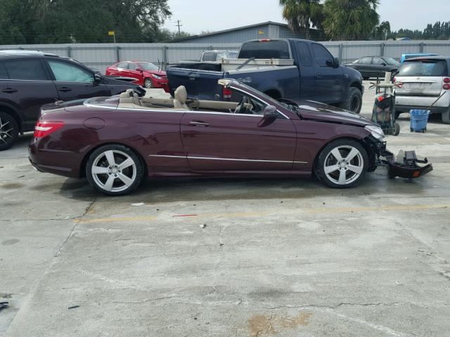 WDDKK7CF8BF087597 - 2011 MERCEDES-BENZ E 550 MAROON photo 9