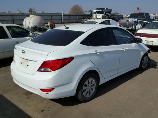 KMHCT4AE4GU950849 - 2016 HYUNDAI ACCENT SE WHITE photo 4