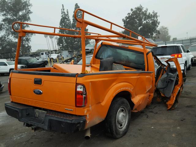 1FTBF2A62EEA00176 - 2014 FORD F250 SUPER ORANGE photo 4