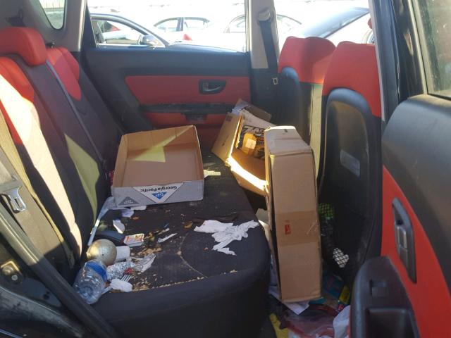 KNDJT2A25B7214094 - 2011 KIA SOUL + BLACK photo 6