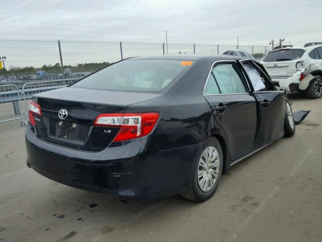 4T4BF1FK2ER366646 - 2014 TOYOTA CAMRY L BLACK photo 4