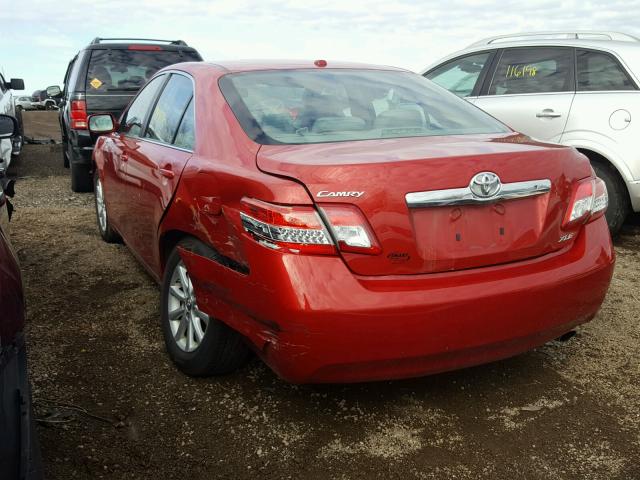 4T4BF3EK1BR096558 - 2011 TOYOTA CAMRY BASE RED photo 3