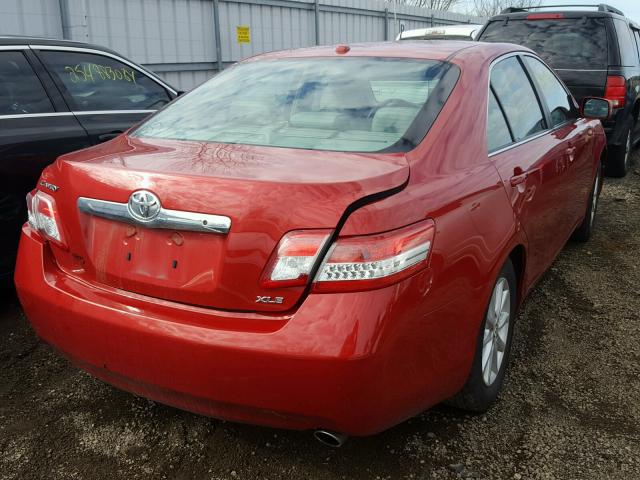 4T4BF3EK1BR096558 - 2011 TOYOTA CAMRY BASE RED photo 4