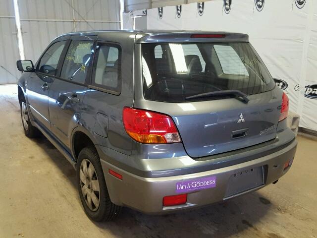 JA4LX31F84U003752 - 2004 MITSUBISHI OUTLANDER GRAY photo 3