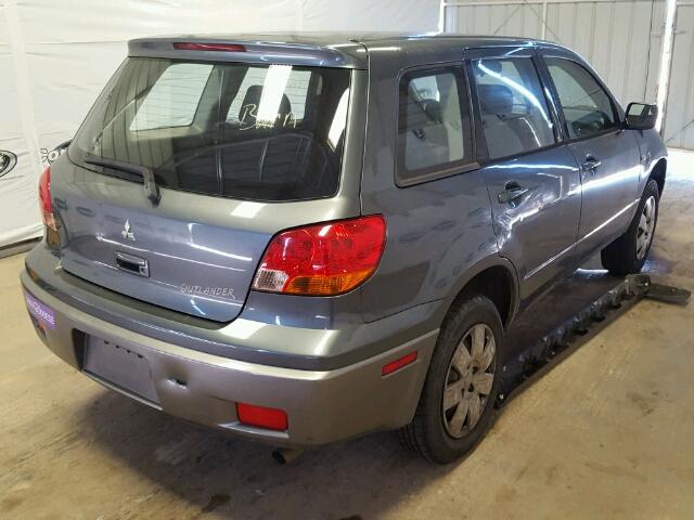 JA4LX31F84U003752 - 2004 MITSUBISHI OUTLANDER GRAY photo 4