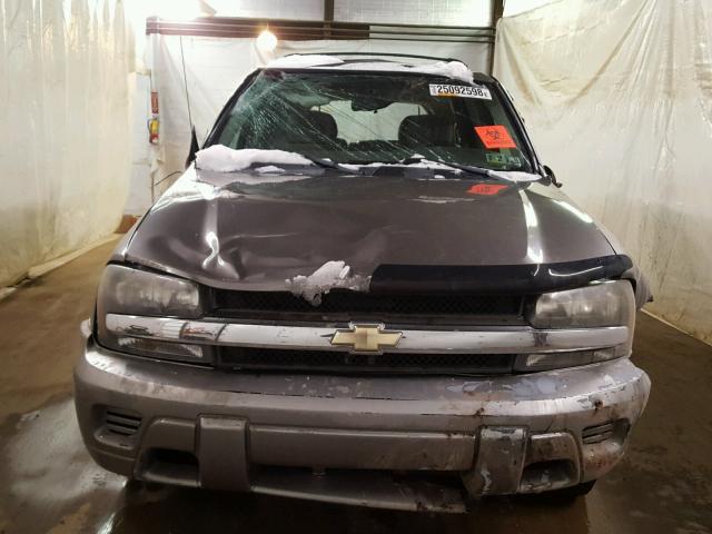 1GNDT13S062220528 - 2006 CHEVROLET TRAILBLAZE SILVER photo 9