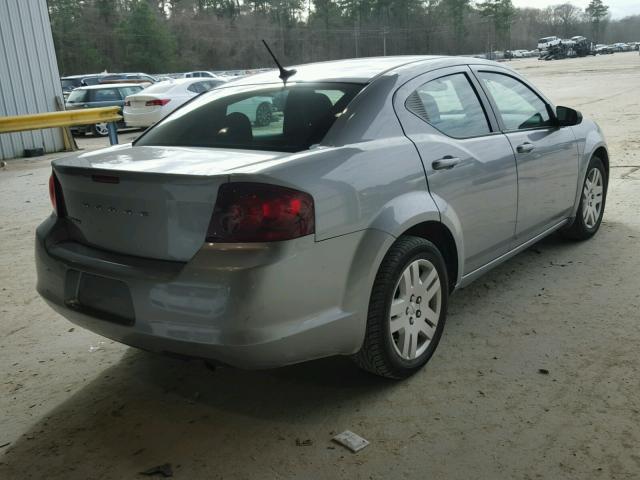 1C3CDZAB5EN138881 - 2014 DODGE AVENGER SE SILVER photo 4