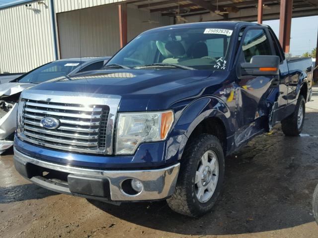 1FTEX1C89AKB59341 - 2010 FORD F150 SUPER BLUE photo 2