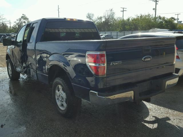 1FTEX1C89AKB59341 - 2010 FORD F150 SUPER BLUE photo 3