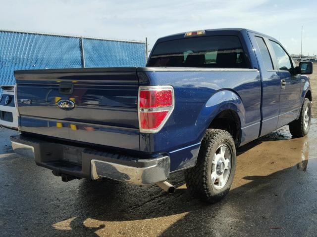 1FTEX1C89AKB59341 - 2010 FORD F150 SUPER BLUE photo 4