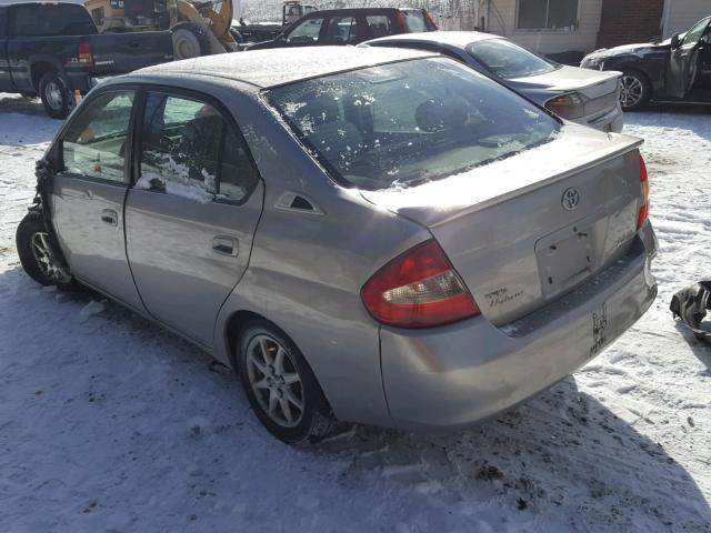 JT2BK12U610031336 - 2001 TOYOTA PRIUS BEIGE photo 3