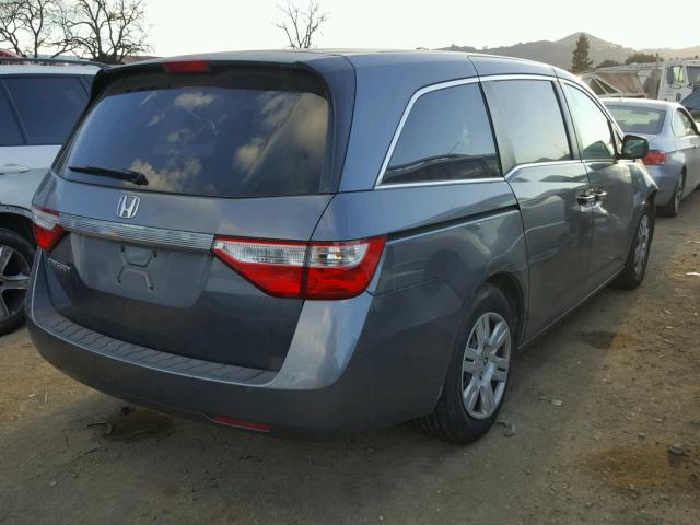 5FNRL5H20BB020562 - 2011 HONDA ODYSSEY LX CHARCOAL photo 4