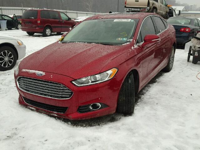 3FA6P0K91GR273367 - 2016 FORD FUSION TIT RED photo 2