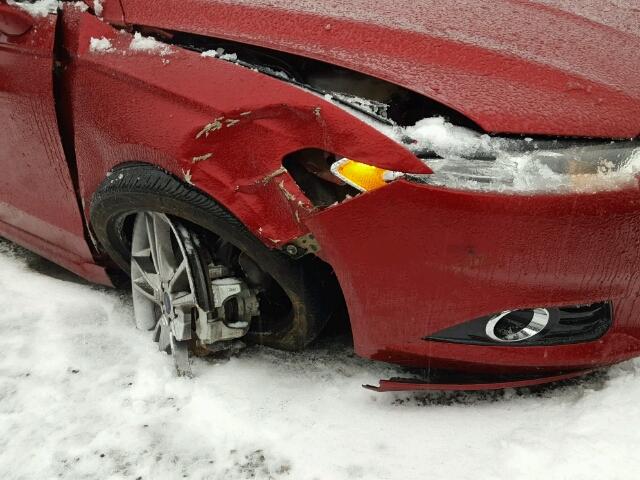 3FA6P0K91GR273367 - 2016 FORD FUSION TIT RED photo 9