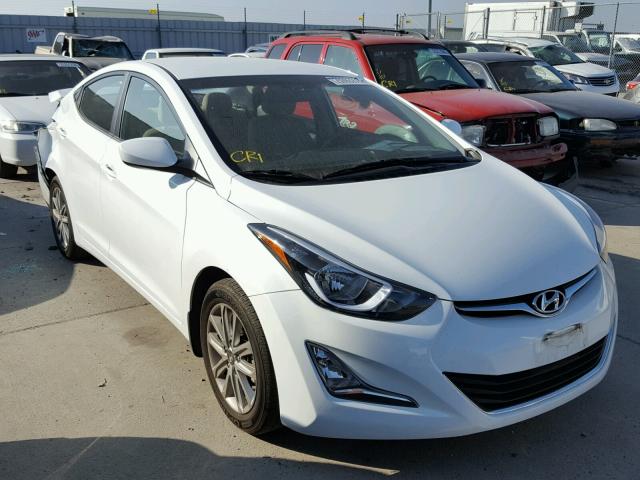 5NPDH4AE2GH713104 - 2016 HYUNDAI ELANTRA SE WHITE photo 1