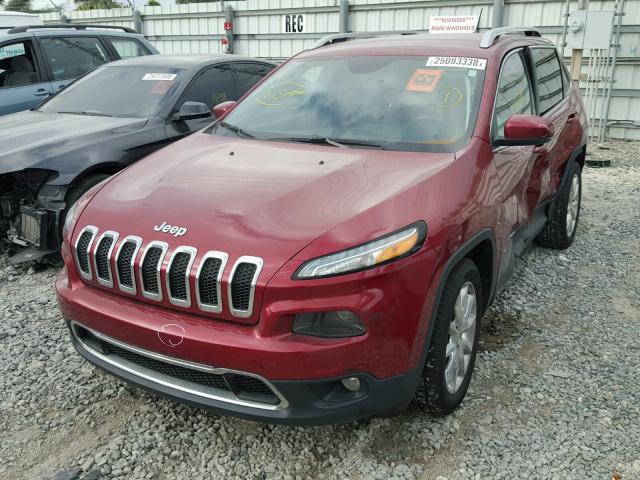 1C4PJLDB8FW765889 - 2015 JEEP CHEROKEE L MAROON photo 2