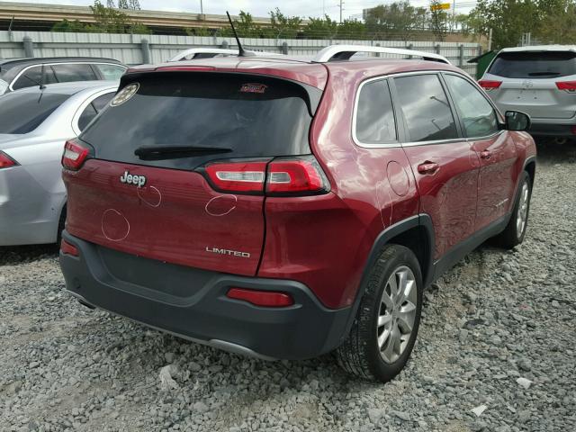 1C4PJLDB8FW765889 - 2015 JEEP CHEROKEE L MAROON photo 4