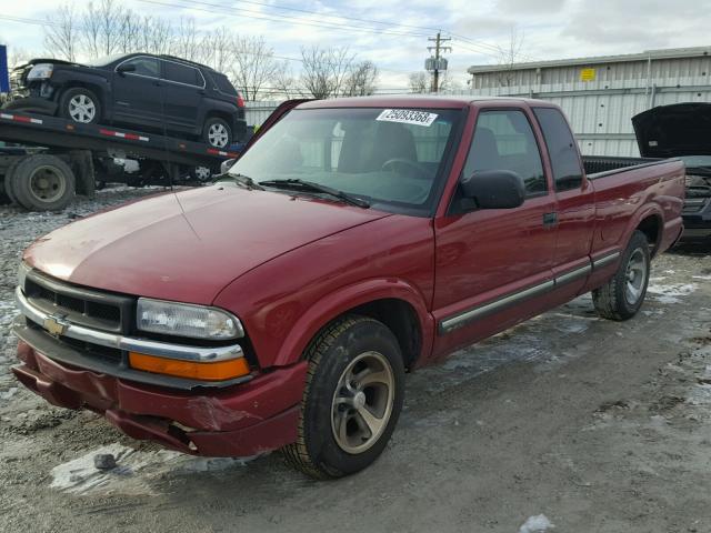 1GCCS19W718121390 - 2001 CHEVROLET S TRUCK S1 RED photo 2