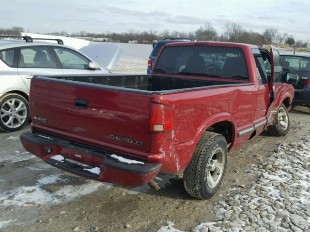 1GCCS19W718121390 - 2001 CHEVROLET S TRUCK S1 RED photo 4