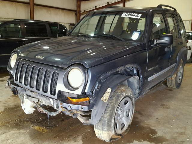 1J4GK48K82W299317 - 2002 JEEP LIBERTY SP GRAY photo 2