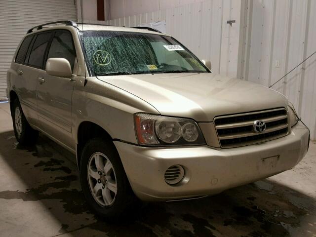 JTEGF21A230107079 - 2003 TOYOTA HIGHLANDER GOLD photo 1