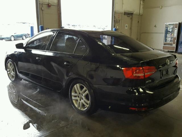 3VW2K7AJXFM233695 - 2015 VOLKSWAGEN JETTA BASE 黑色 照片 3