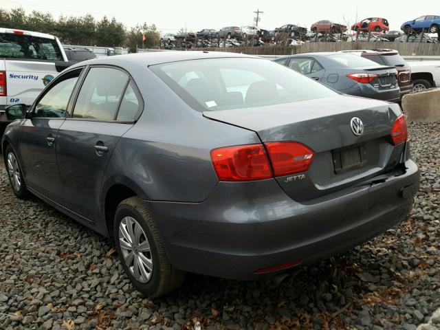 3VW2K7AJXBM347884 - 2011 VOLKSWAGEN JETTA BASE CHARCOAL photo 3