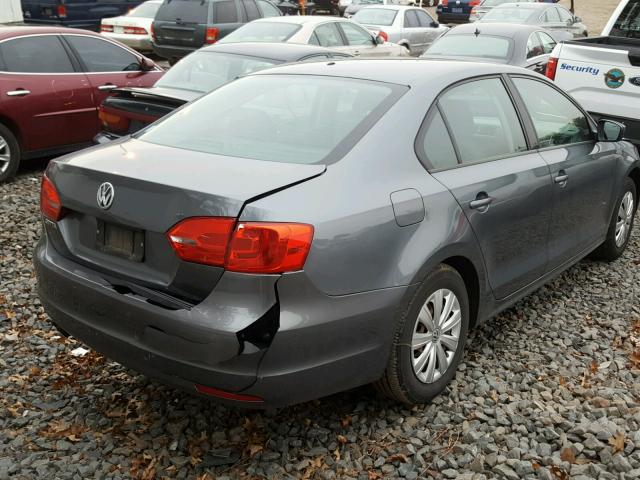 3VW2K7AJXBM347884 - 2011 VOLKSWAGEN JETTA BASE CHARCOAL photo 4