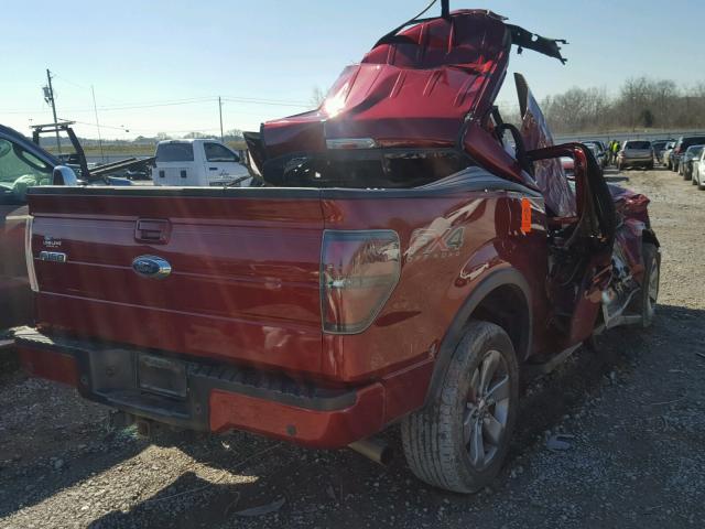 1FTFW1ETXDFD89542 - 2013 FORD F150 SUPER RED photo 4