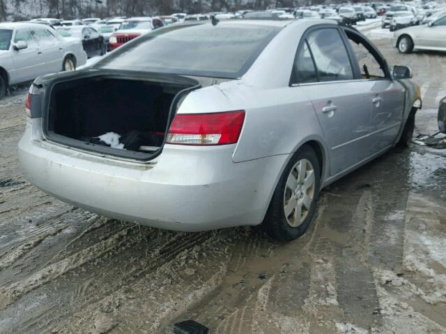 5NPET46C57H216610 - 2007 HYUNDAI SONATA GLS SILVER photo 4