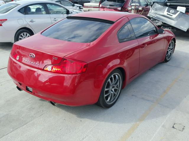 JNKCV54E83M205109 - 2003 INFINITI G35 RED photo 4