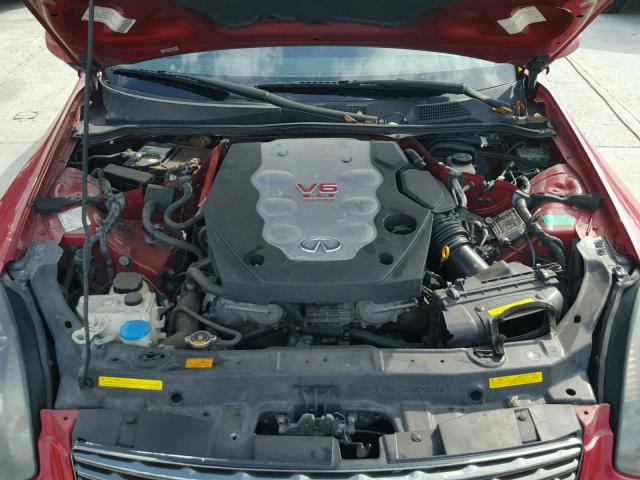 JNKCV54E83M205109 - 2003 INFINITI G35 RED photo 7