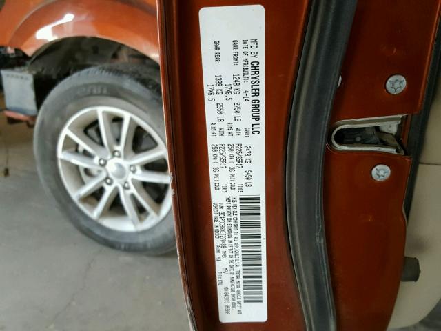 3C4PDCBGXET270488 - 2014 DODGE JOURNEY SX RED photo 10