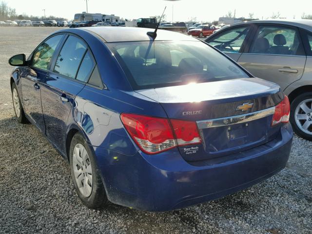 1G1PB5SH6D7102109 - 2013 CHEVROLET CRUZE LS BLUE photo 3