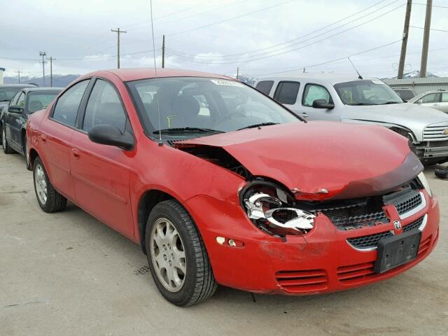 1B3ES56C84D563182 - 2004 DODGE NEON SXT RED photo 1