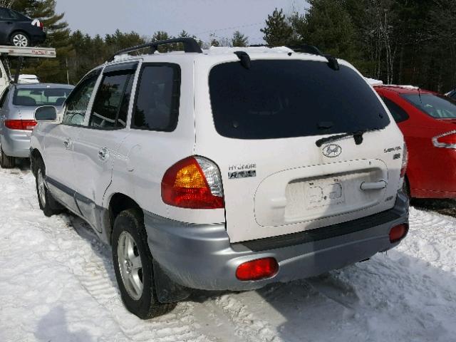 KM8SC73E54U827583 - 2004 HYUNDAI SANTA FE G WHITE photo 3