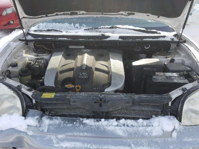 KM8SC73E54U827583 - 2004 HYUNDAI SANTA FE G WHITE photo 7