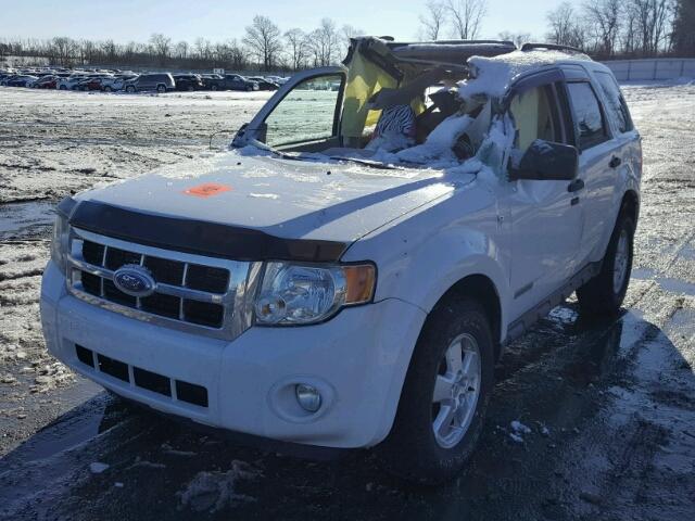 1FMCU93138KB05010 - 2008 FORD ESCAPE XLT WHITE photo 2