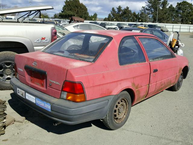 JT2EL55D1S0030738 - 1995 TOYOTA TERCEL STD RED photo 4