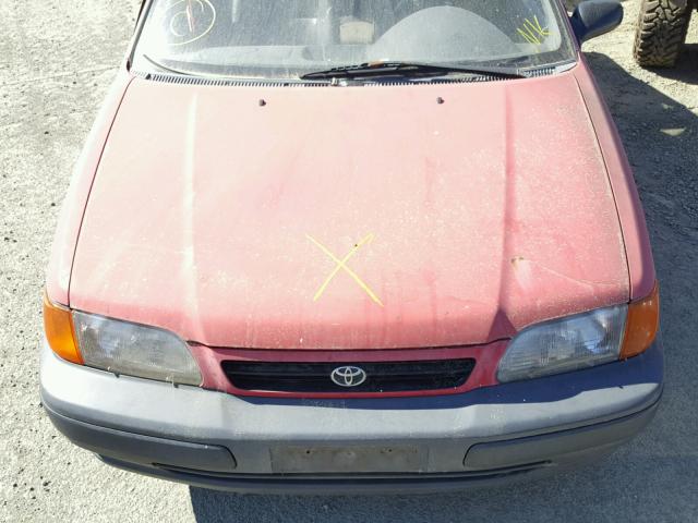 JT2EL55D1S0030738 - 1995 TOYOTA TERCEL STD RED photo 7