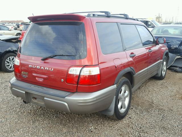 JF1SF65512H750757 - 2002 SUBARU FORESTER S RED photo 4