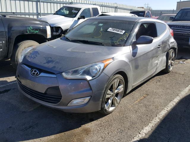 KMHTC6ADXCU049059 - 2012 HYUNDAI VELOSTER B CHARCOAL photo 2