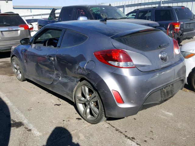 KMHTC6ADXCU049059 - 2012 HYUNDAI VELOSTER B CHARCOAL photo 3