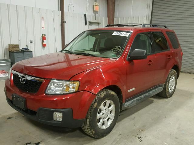 4F2CZ92Z18KM12818 - 2008 MAZDA TRIBUTE I RED photo 2