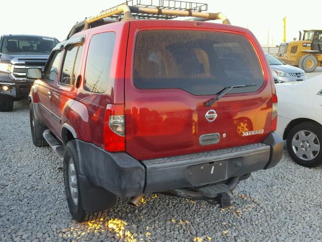 5N1ED28T63C700351 - 2003 NISSAN XTERRA XE RED photo 3