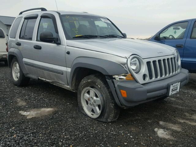 1J4GL48KX5W585221 - 2005 JEEP LIBERTY SP SILVER photo 1