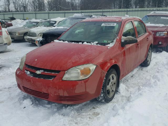 1G1AK58F487349209 - 2008 CHEVROLET COBALT LS RED photo 2