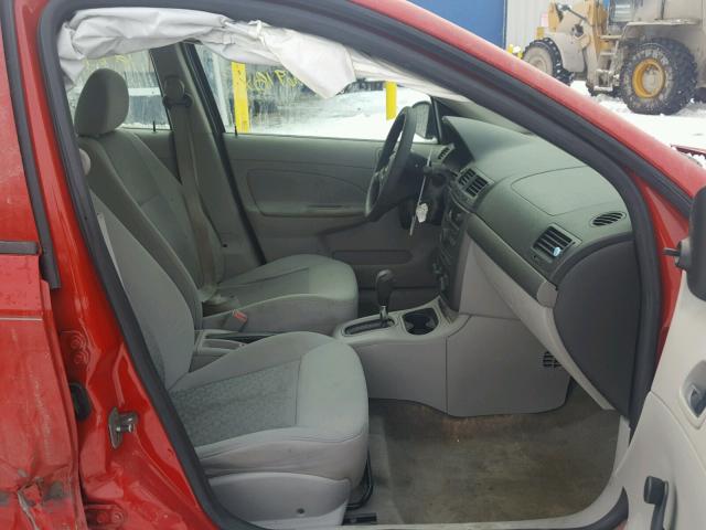 1G1AK58F487349209 - 2008 CHEVROLET COBALT LS RED photo 5